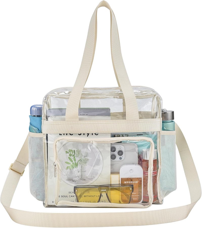 USPECLARE Clear Bag for Stadium Events, 12x6x12 Transparent Stadium Messenger Bag for Concerts, Work, Sports Games, Gym - Image 2